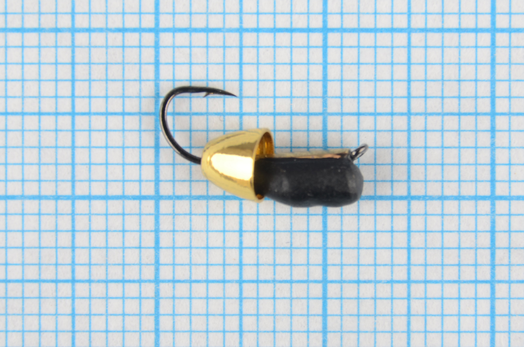 Мормышка Владимирский вольфрам Гвоздик с латунным колокольчиком золото 3мм 0,9гр з/коронка