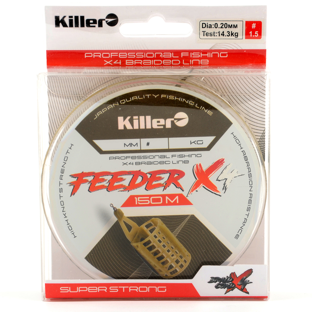 Шнур плетеный Killer Feeder X4 150м 0,12