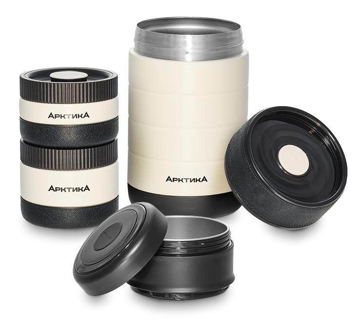 Термос Арктика 308-1300 для еды с 3-мя контейнерами 1,3л 