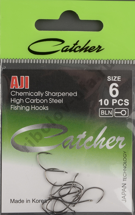 Одинарные крючки Catcher Ajl № 6