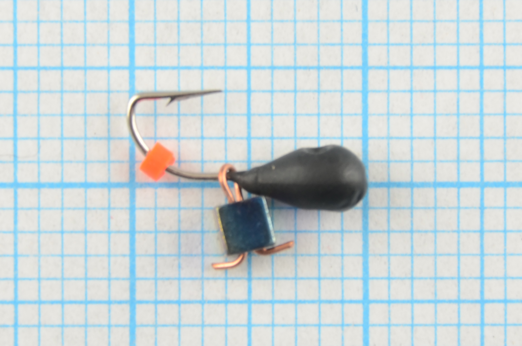 Мормышка Мир Вольфрама Капля Хамелеон кубик подвесной д. 3 мм черная