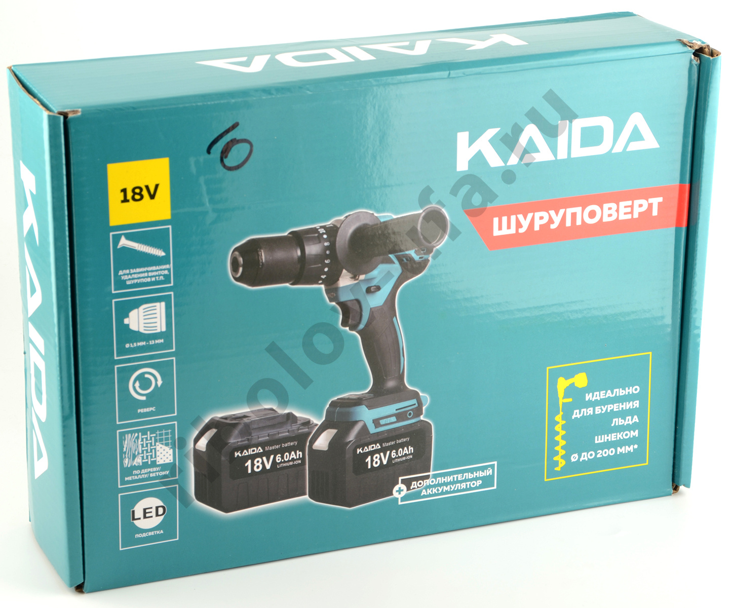 Шуруповерт-электробур Kaida 18V 6A