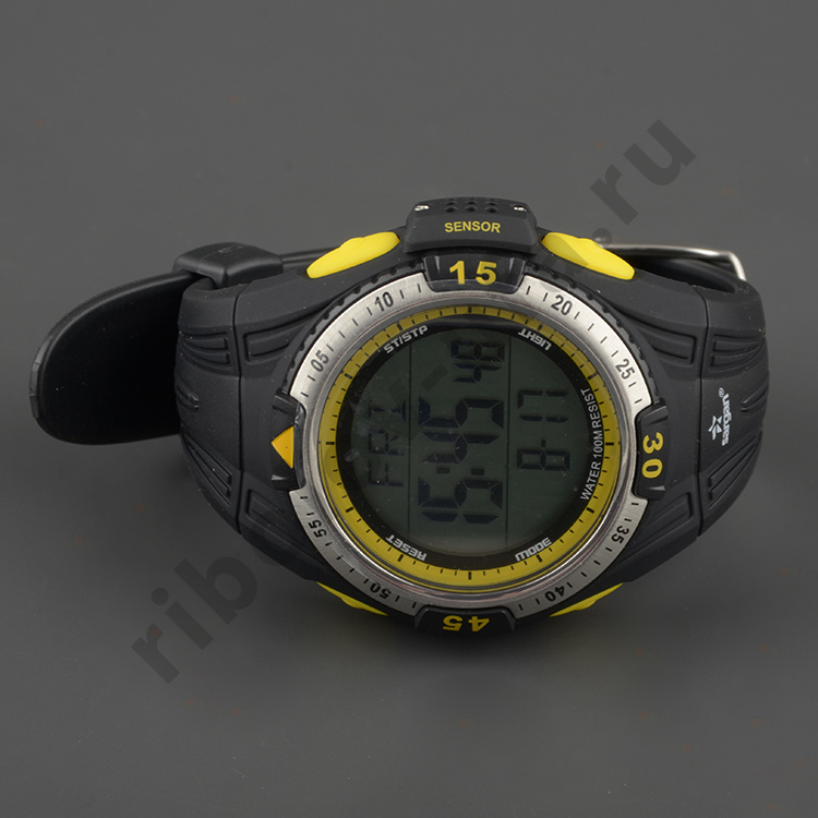 Часы-глубиномер подводные Sargan Вектор 100М желтые кнопки/оформление SARGAN