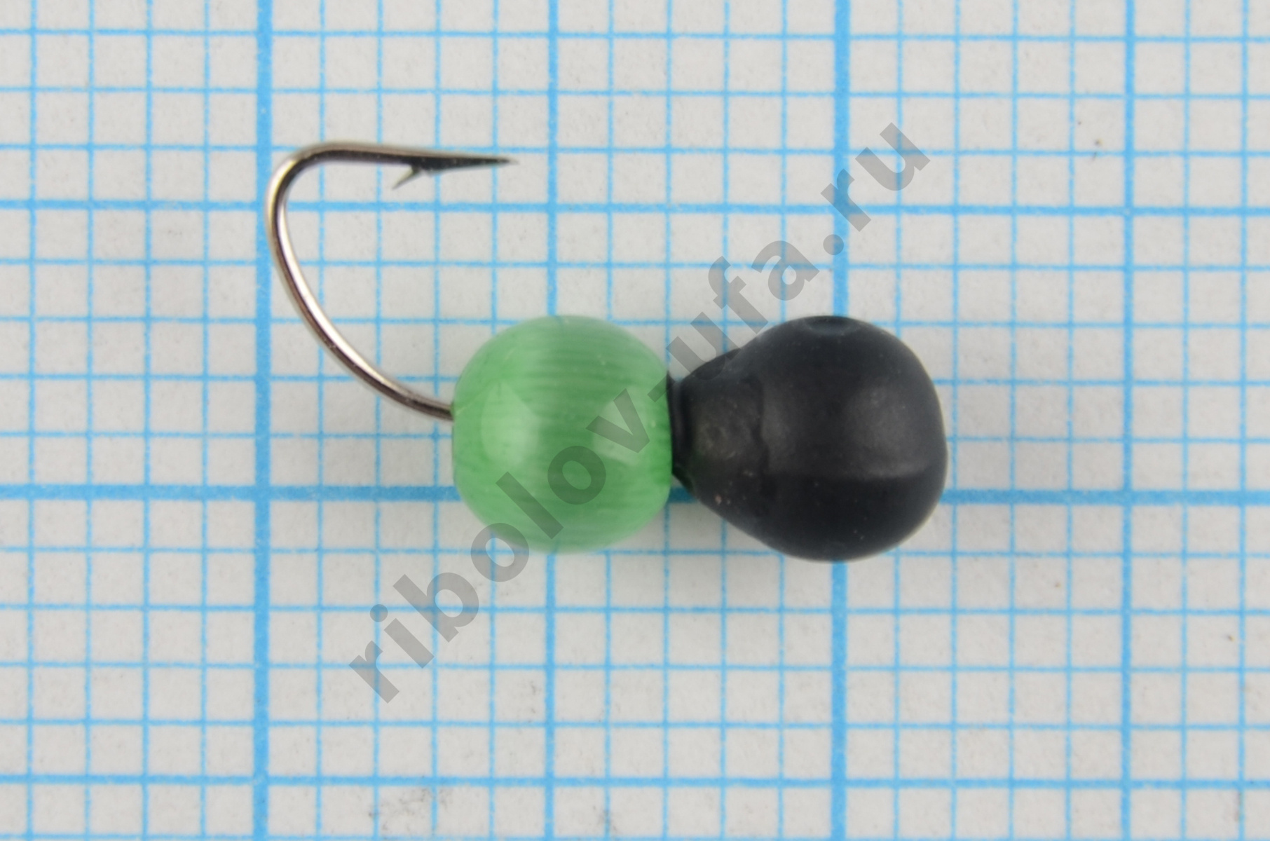 Мормышка Мир Вольфрама Дробь  с кошачьим глазом на крючке д. 4 мм черная