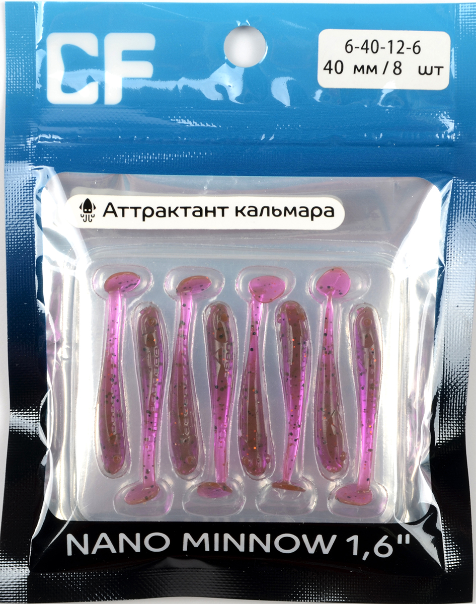 Силиконовая приманка Crazy Fish Nano minnow 1,6in 40мм цв.12 (кальмар)