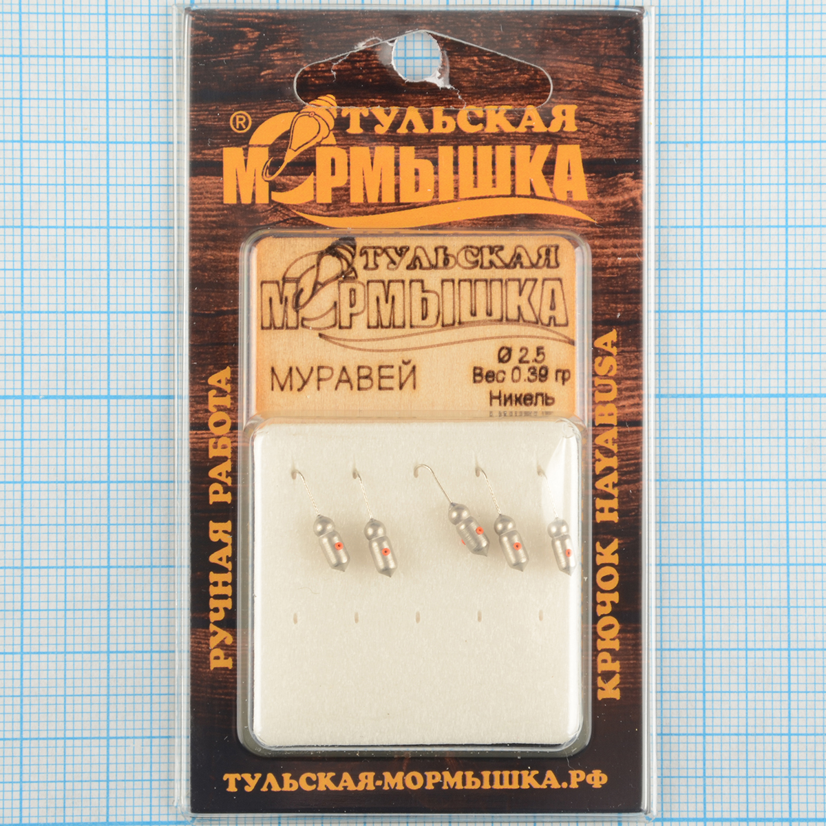 Мормышка вольфрам.Тульская Муравей с кембриком 2,5мм никель