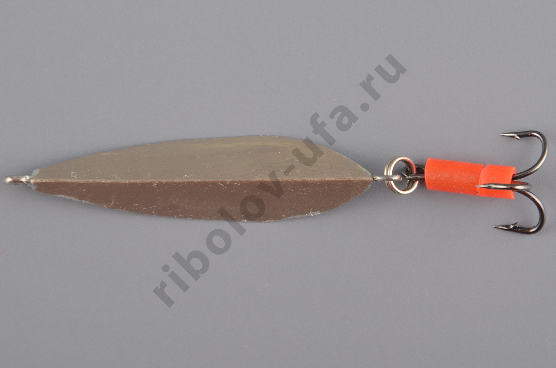 Блесна Курганская Маропедка №1 с тройником, 30мм 90° цв. серебро