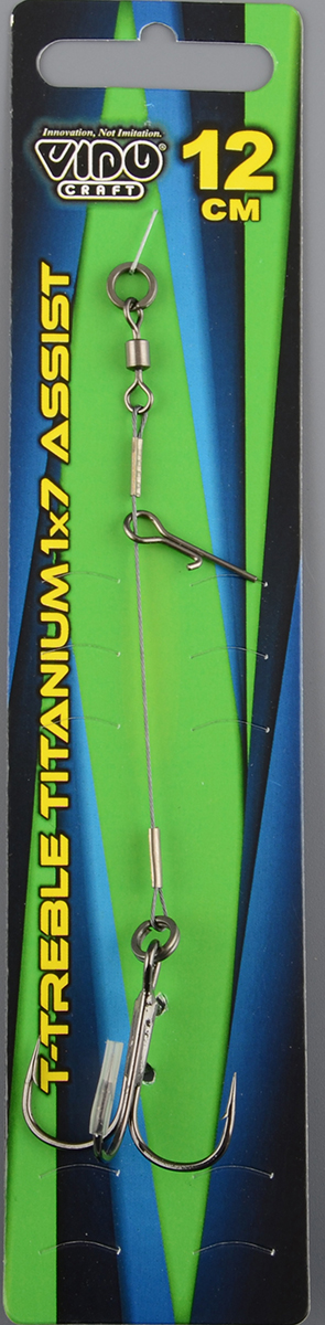 Титановый ассист с тройником Vido 1х7 T-Treble, дл.12см