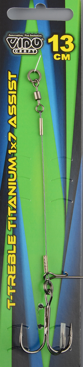 Титановый ассист с тройником Vido 1х7 T-Treble, дл.13см