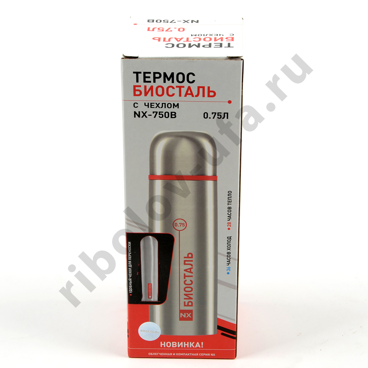 Термос Biostal узк. горло с чехлом 0.75л  (NX-750B)