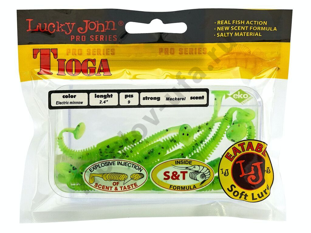 Силиконовая приманка Lucky John Pro Series Tioga 2.4in 6.1см /T18 (9 шт/уп)