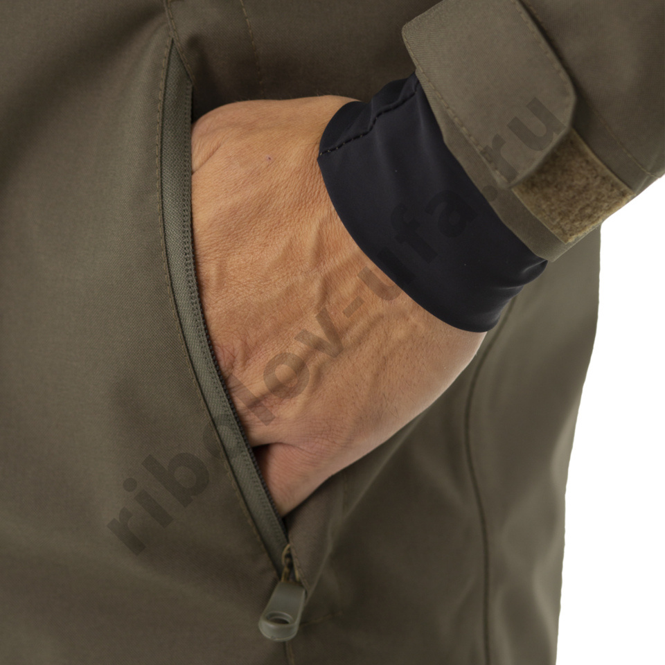 Куртка Aquatic КД-02Х от дождя (цвет хаки, ткань мембрана 10000/10000) р. 52-54