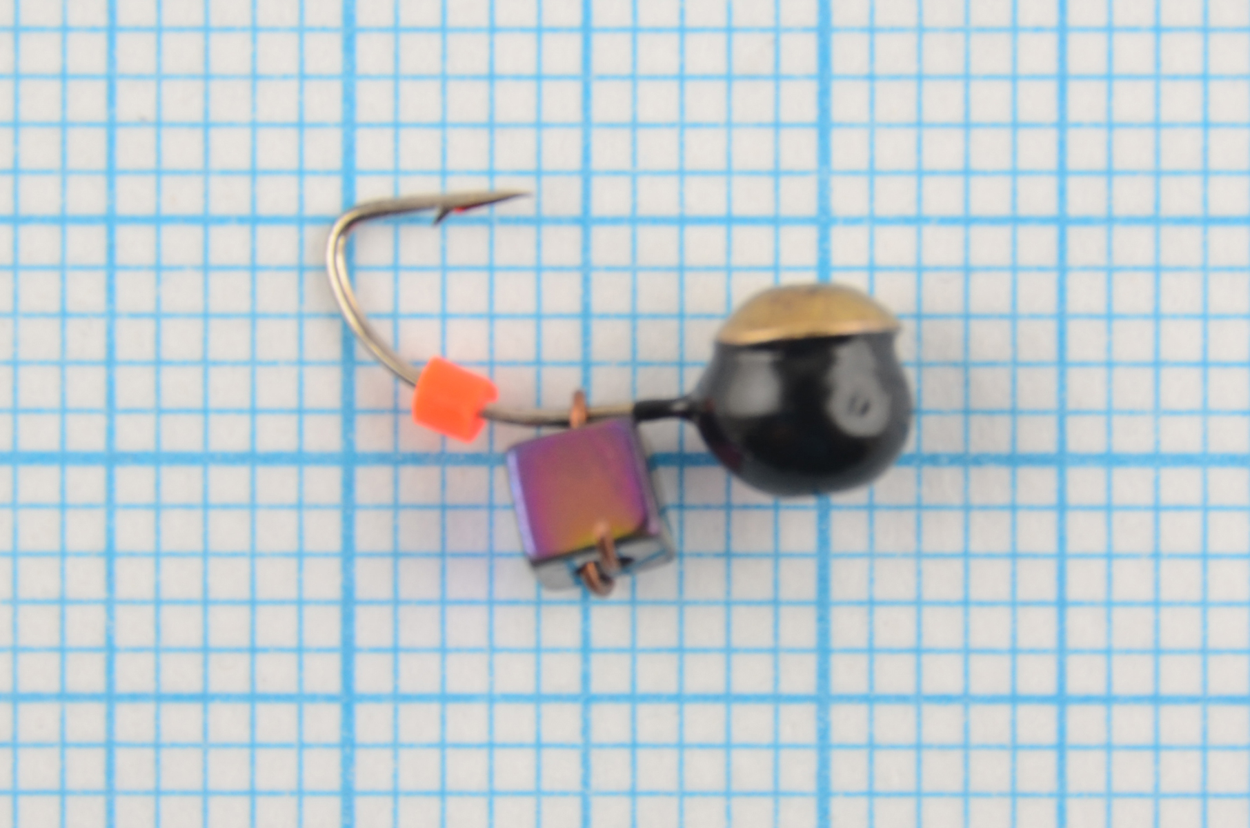 Мормышка Мир Вольфрама Дробь с коронкой Хамелеон кубик подвесной д. 4 мм черная