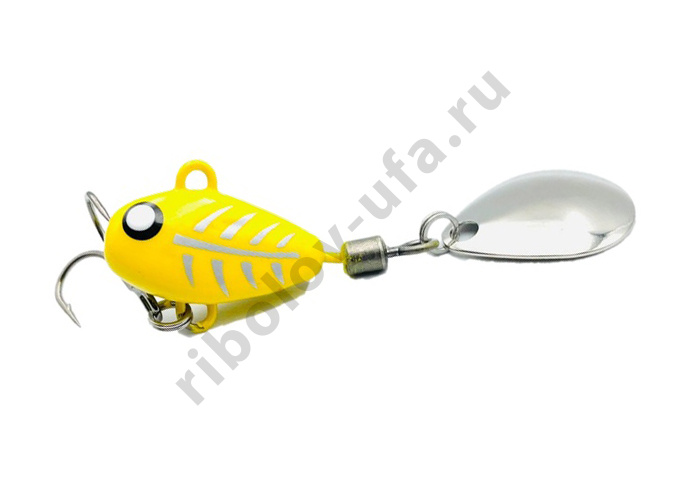 Тейл-спиннер UF Studio Hurricane 10гр. 20мм. кр. тройник №10, цв. Yellow Ghost