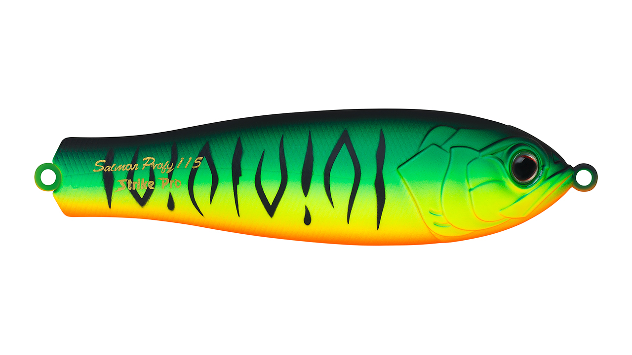 Блесна Strike Pro Salmon Profy 90CD шумовая 22гр, незац. двойник кр.Owner  PST-03CD#GC01S-CP