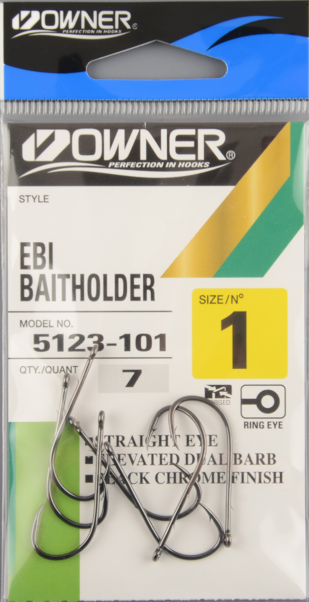 Офсетный крючок Owner №5123 №1 с зубц.