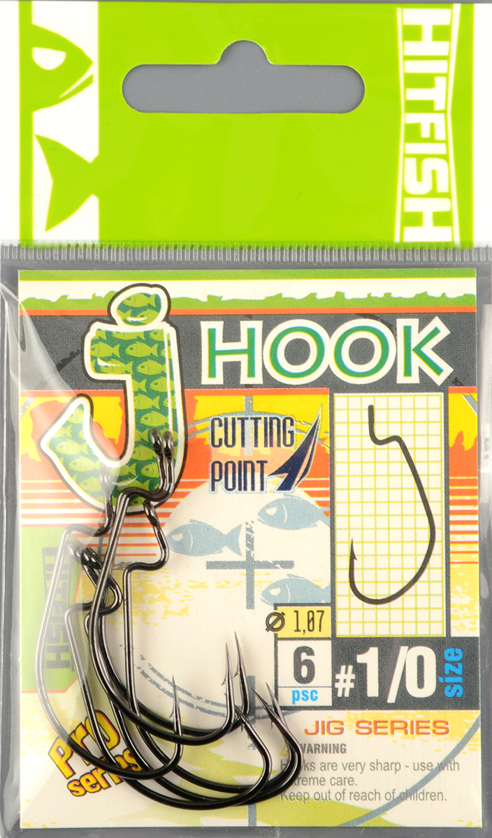 Офсетные крючки Hitfish J-Hook BC Offset # 1/0 