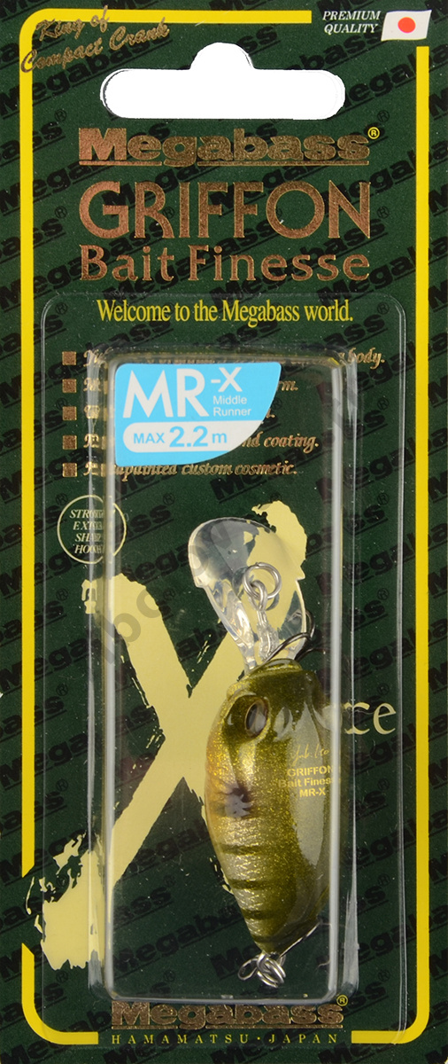 Воблер Megabass Bait Finesse MR-X Griffon 38мм 5,3гр 0-2,2м (GLX Galaxy Gill)