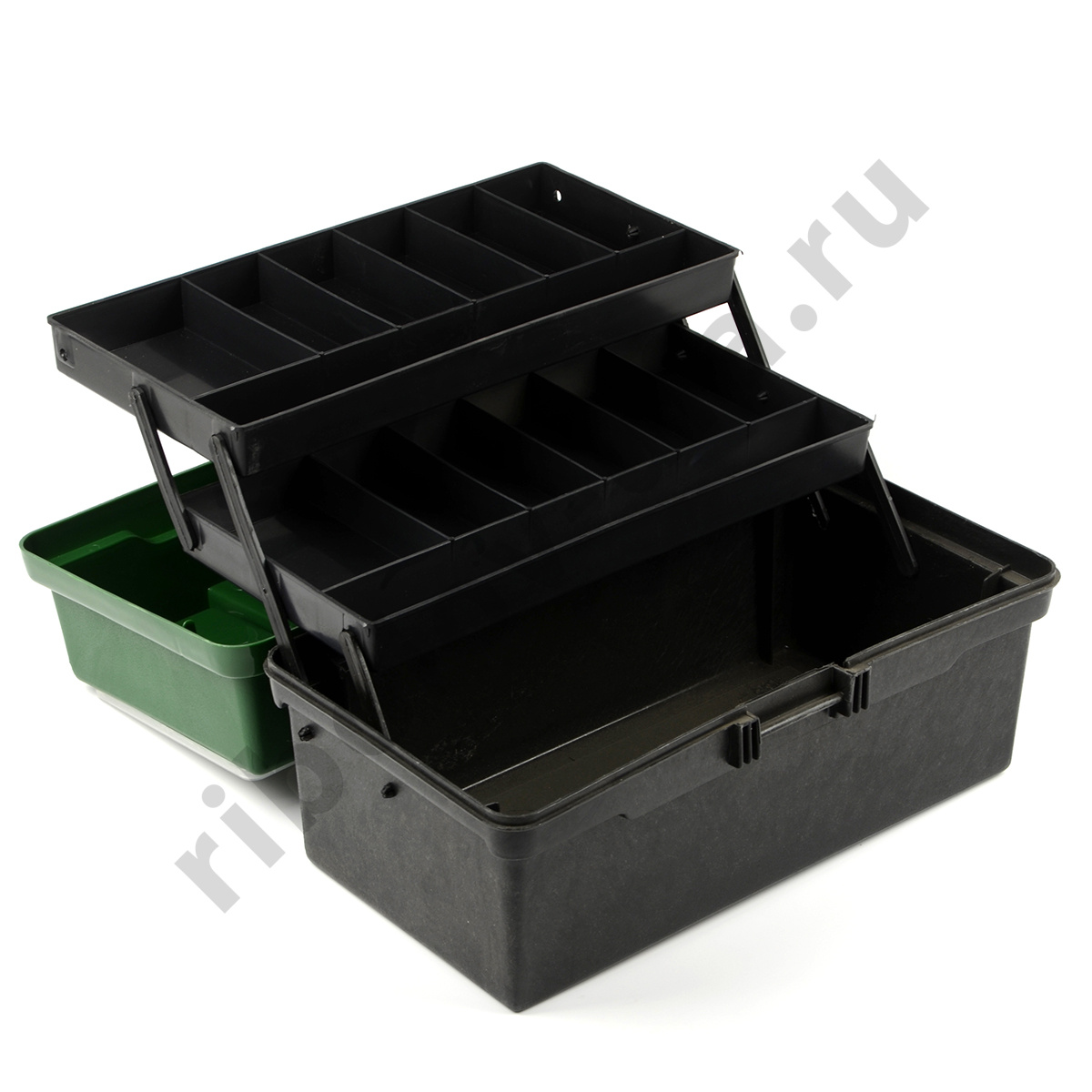 Ящик рыболовный Три Кита Пионер (370*210*210) 2 лотка зеленый