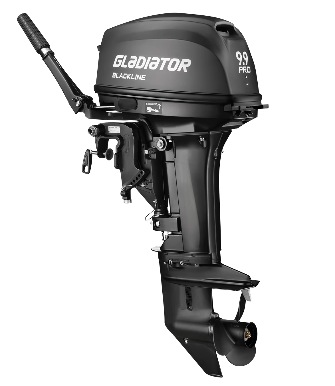 Лодочный мотор 2-х тактный Gladiator G9.9PRO FHS BlackLine