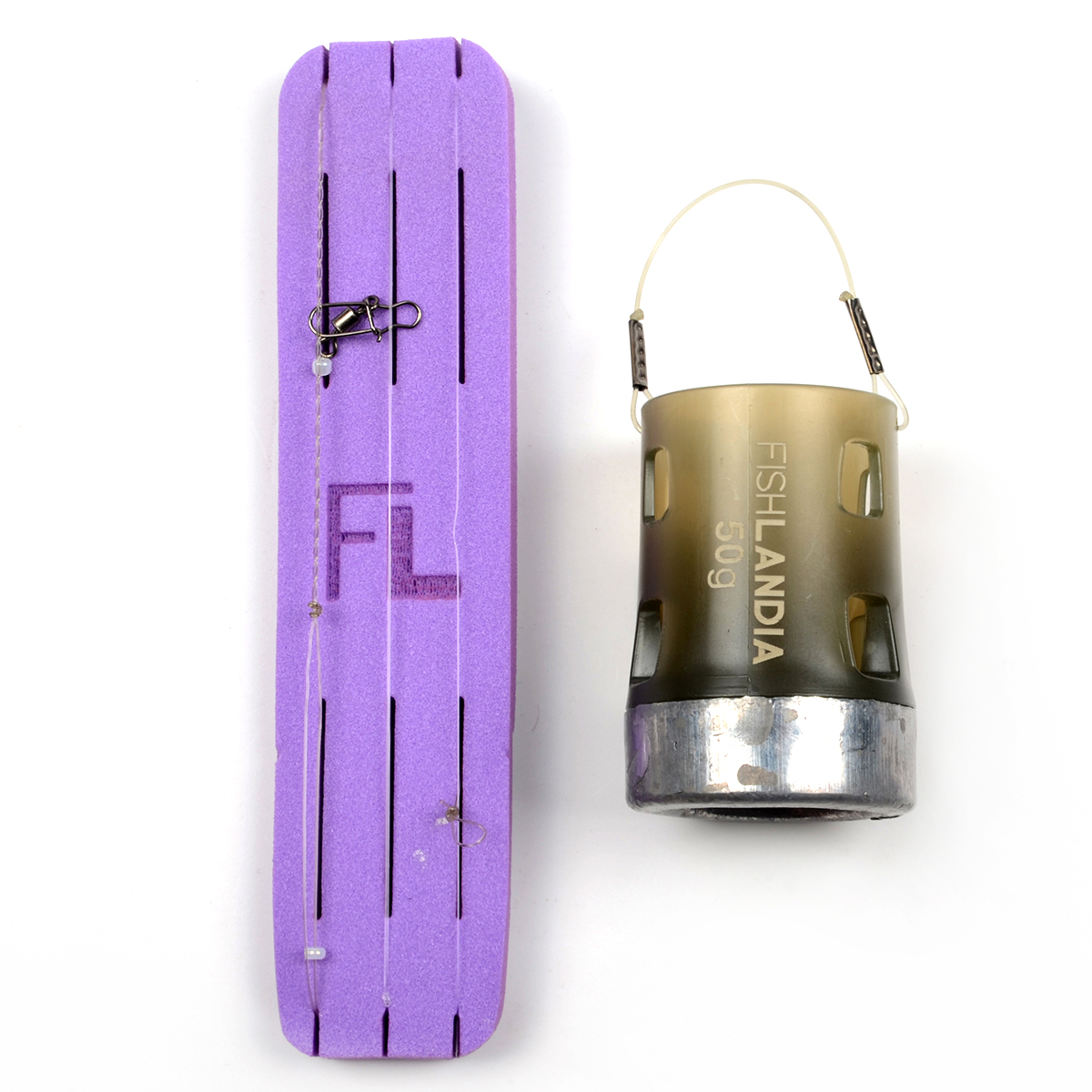 Монтаж фидерный Fishlandia Ассиметричная петля пов. Owner 60см,d 0,16мм, кр. №8. Кормушка Тура 40гр