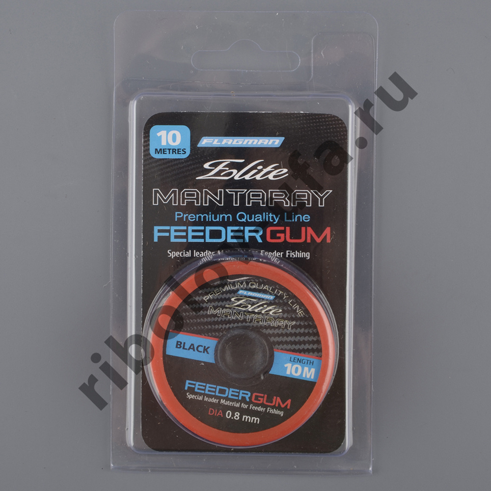 Фидергум для карповых и фидер.снастей Flagman Feeder Gum Mantaray Elite 10м, d-0.8мм
