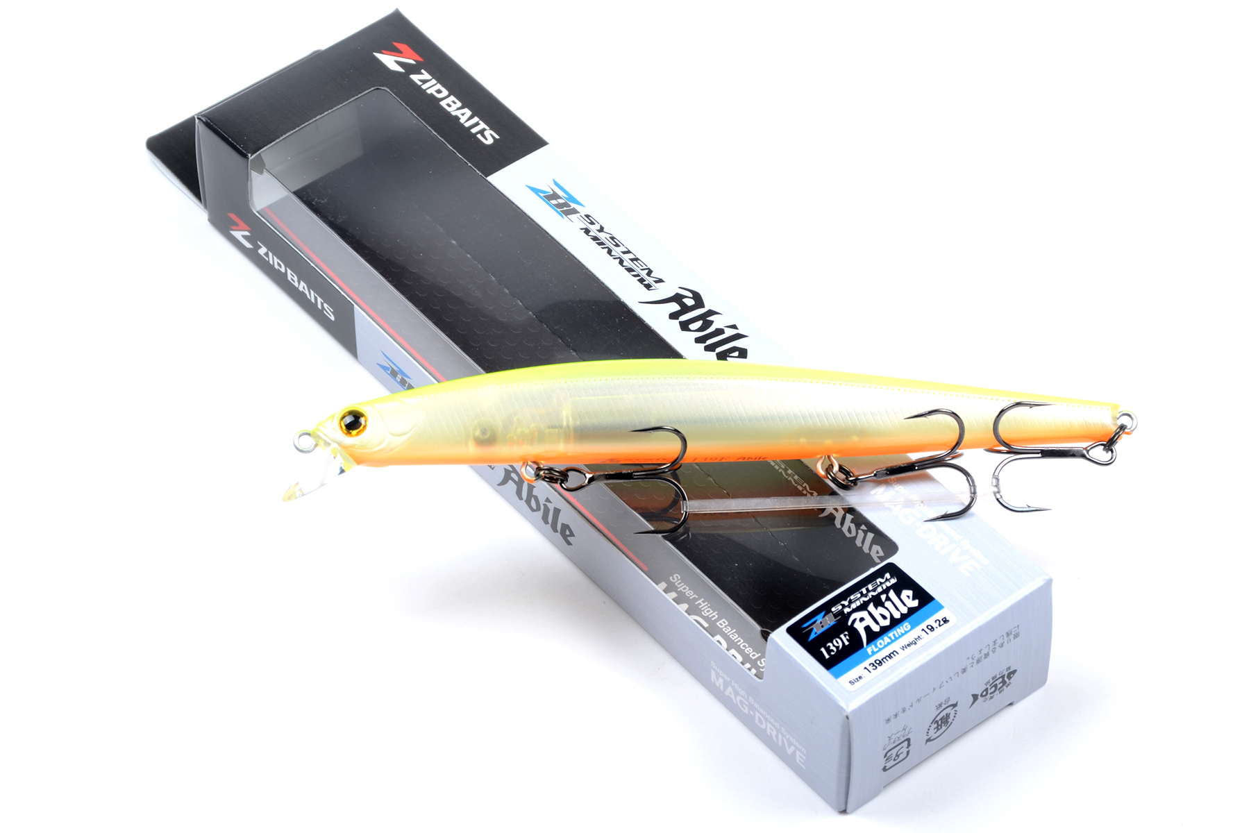 Воблер Zipbaits ZBL System minnow 139F Abile, 139 мм, 19,2 гр., плав., 0,3-0,5 м, 635 Ghost Chart