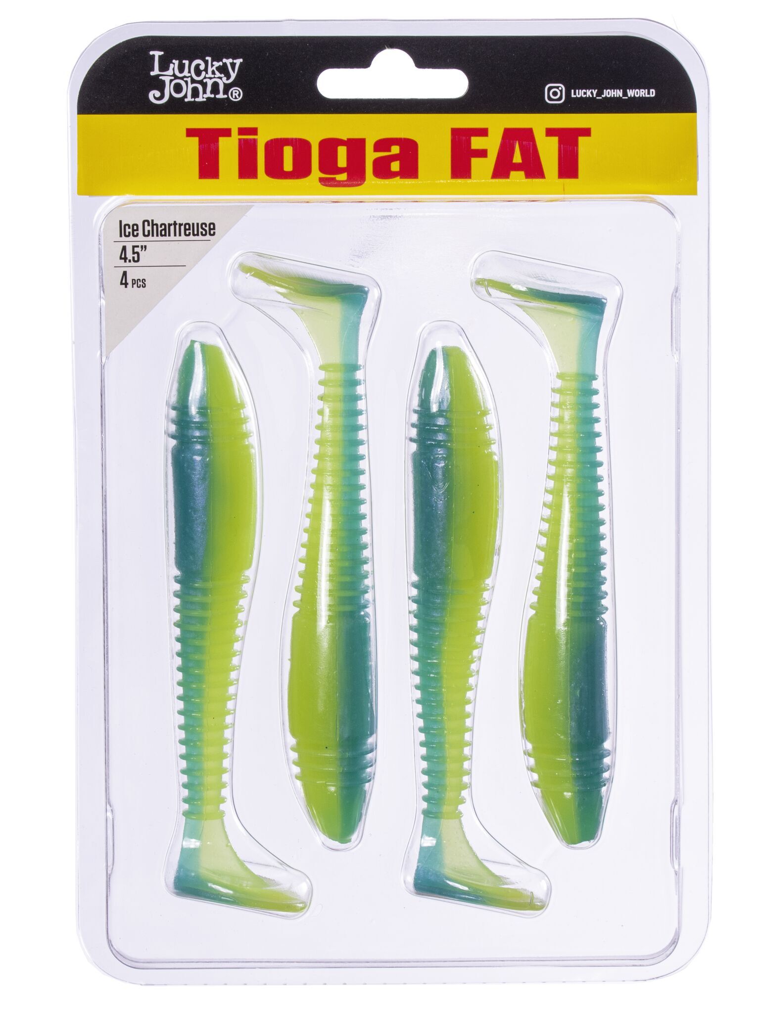 Силиконовая приманка Lucky John Pro Series Tioga Fat 4.5in 11.4см /T57 (4 шт/уп)