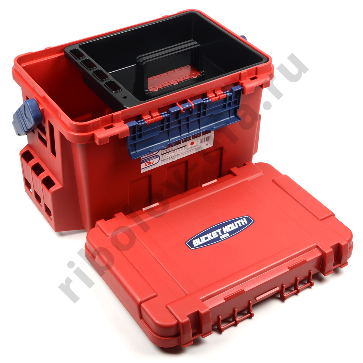 Ящик рыболовный Meiho Bucket Mouth 540х340х350 BM-9000 red
