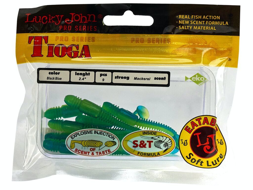 Силиконовая приманка Lucky John Pro Series Tioga 2.4in 6.1см /T50 (9 шт/уп)