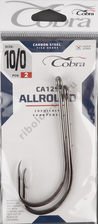 Одинарные крючки Cobra Baitholder сер.CA129 разм.010/0