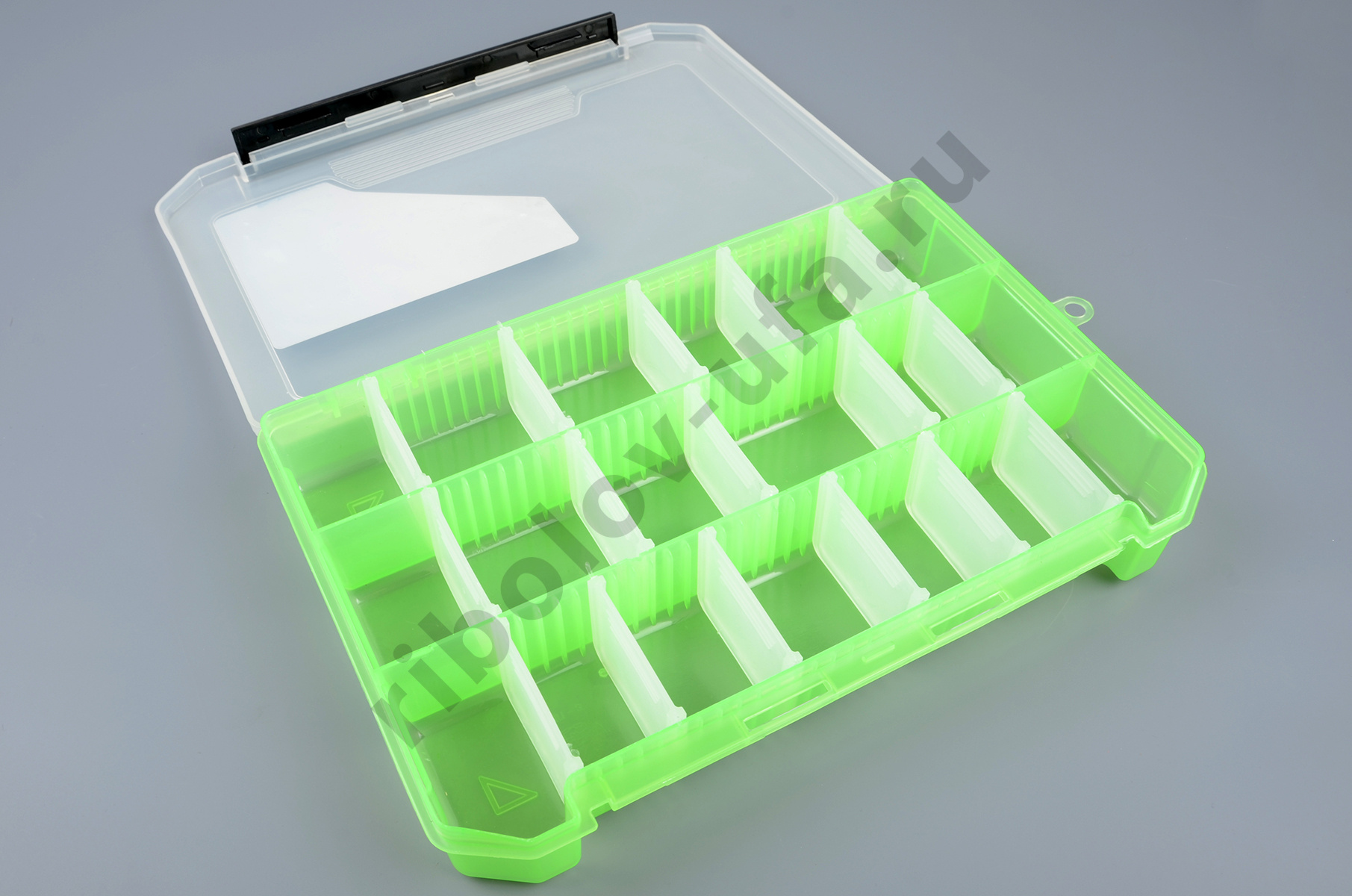 Коробка КДП-3 для приманок 270*175*40мм, цв. зеленый Три Кита