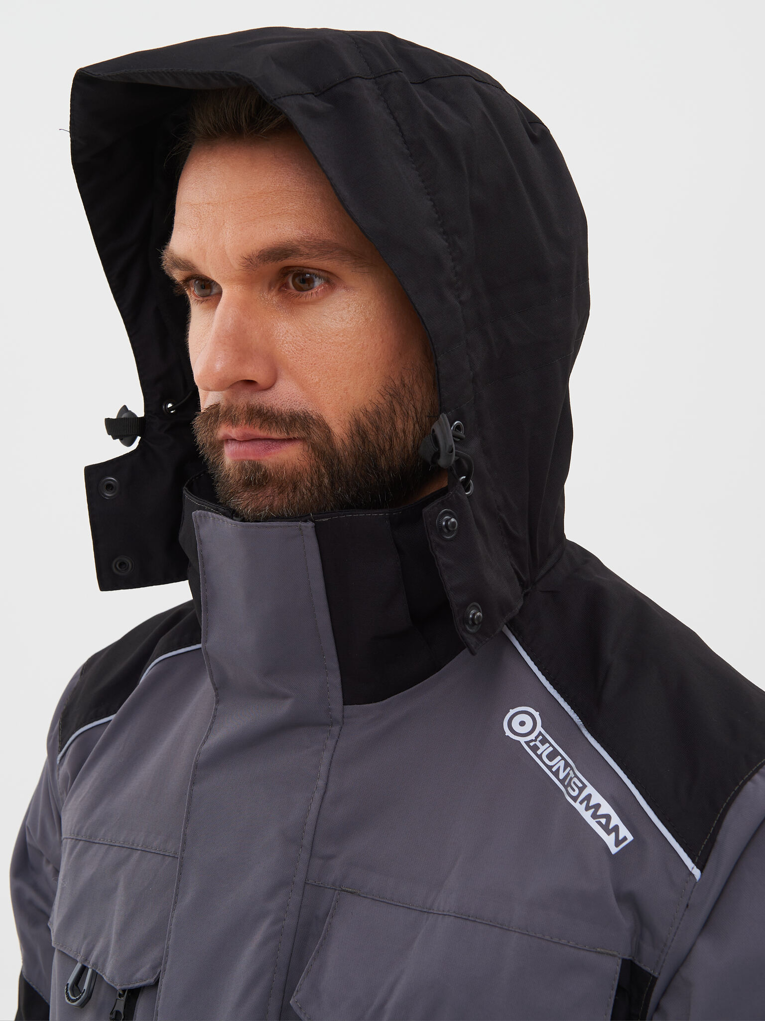 Костюм демисезонный Huntsman Торнадо (до 0 С) цв. Серый, ткань Breathable р. 48-50, рост 170-176