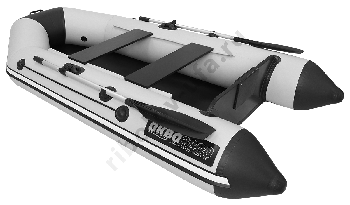 Лодка Аква 2800 светло-серый/черный