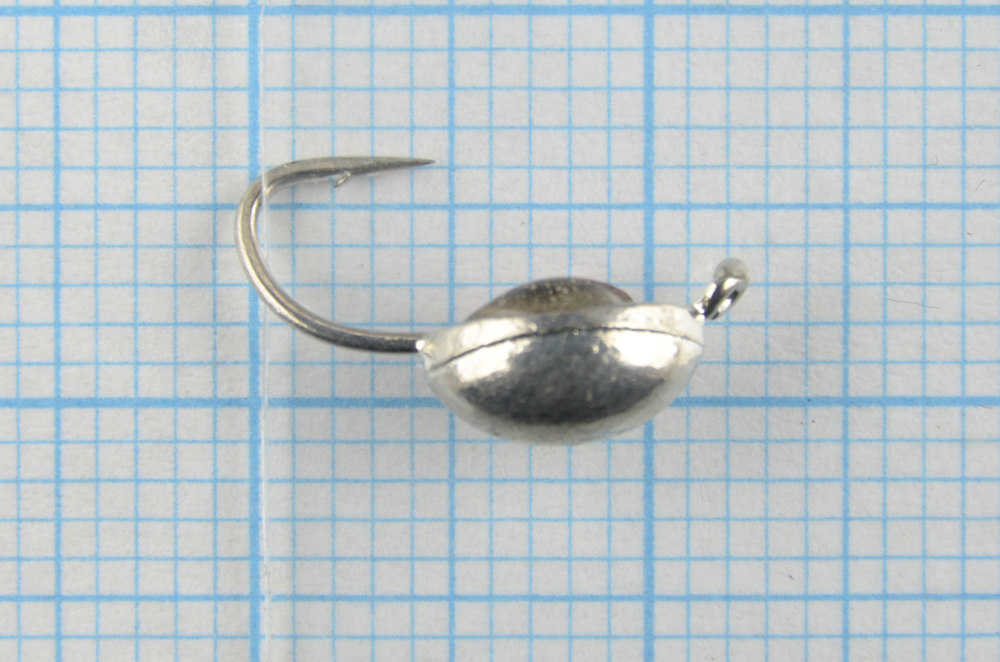 Мормышка вольфрам Bravo Fishing Плавунец с ушком, с 3D глазком 4.0 мм 0.90 гр Sil