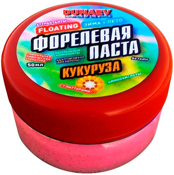 Паста форелевая Dunaev 50мл Кукуруза красная