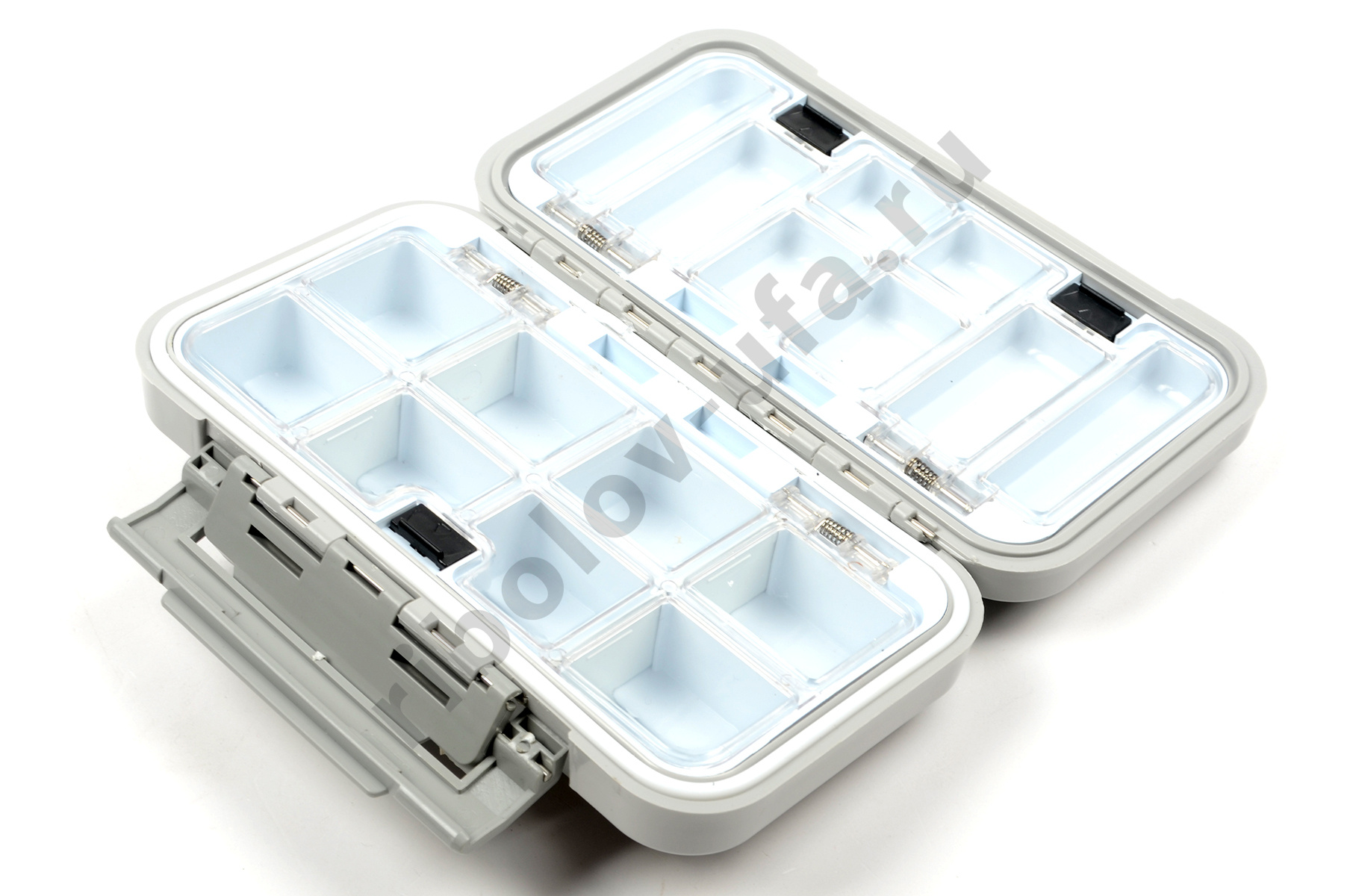 Коробка-раскладушка Kosadaka 16*9*4.5см для мелочей/мушек, герметичная, серая TB-S01-GRY