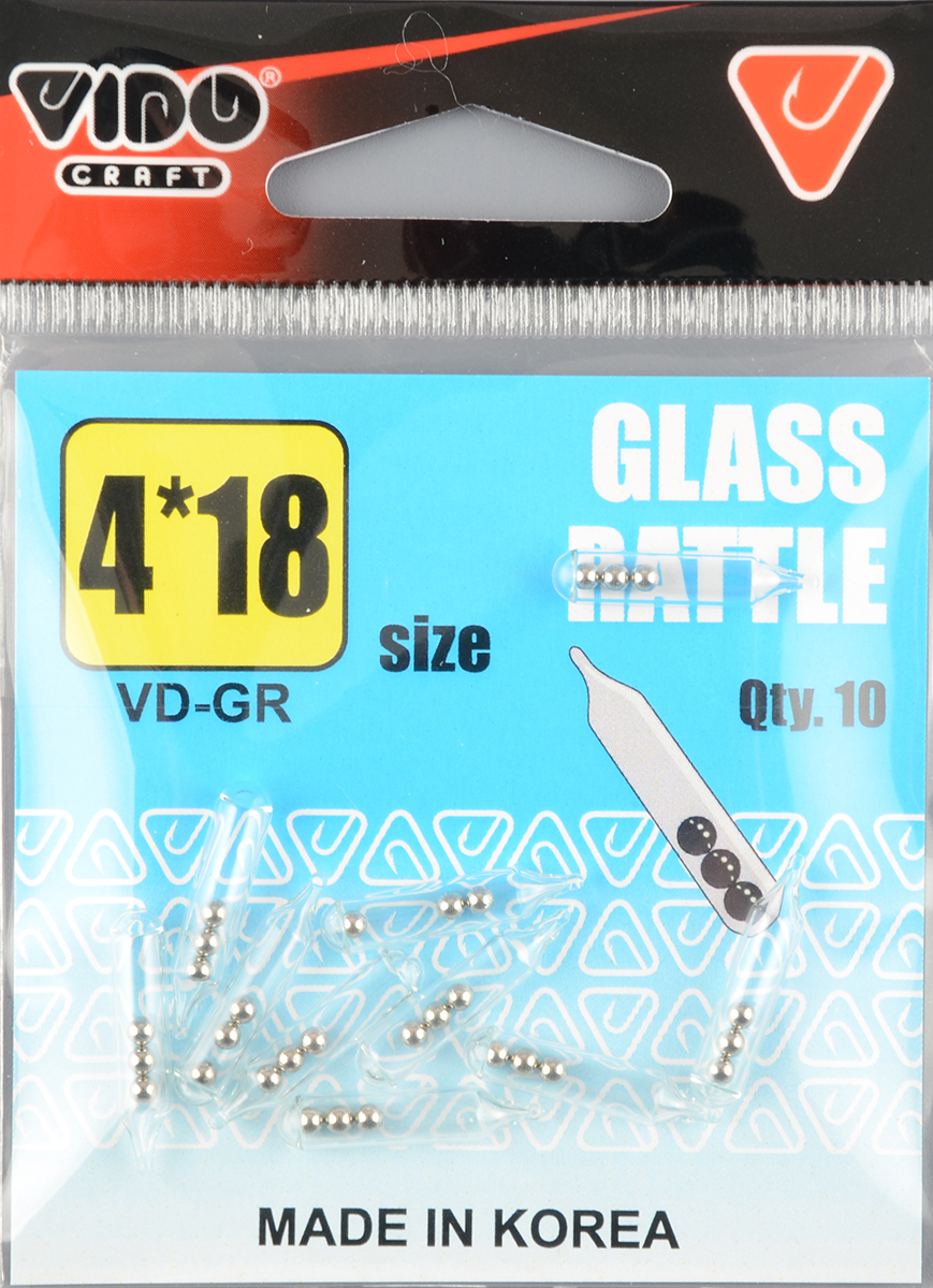 Шумовая капсула Glass Rattle 4*18 (3 шарика)