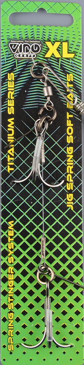 Оснастка титановая стингер Vido со спиралью Jig Spring Soft Baits, размер XL