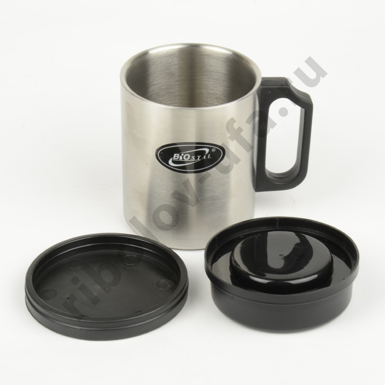 Кружка Biostal с крышкой пласт.ручкой 0,33л. (NM-108B)