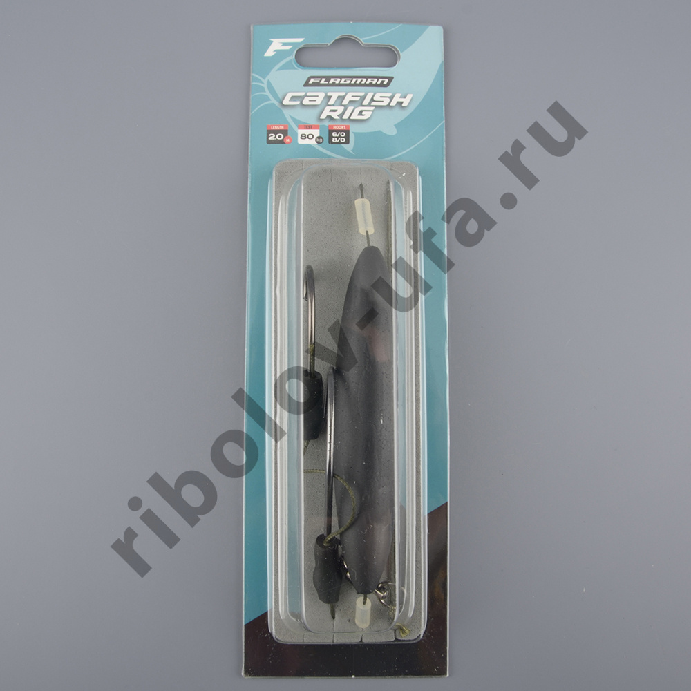Оснастка готовая сомовая Flagman Cat Fish Rig Two Single Hook&Float 8/0 FCFR001