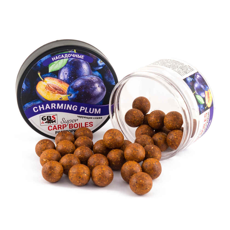 Бойлы GBS пылящие 16 мм 100г Charming Plum Чарующая слива (банка)