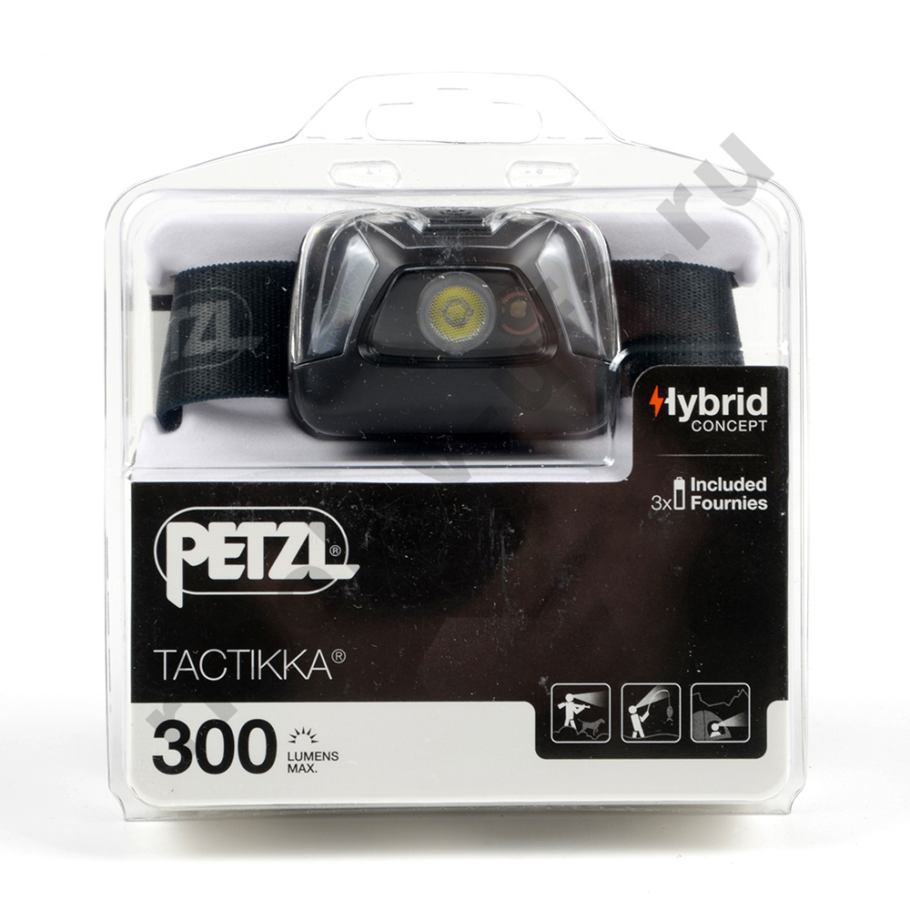 Фонарь налобный Petzl Taktikka черный 2019