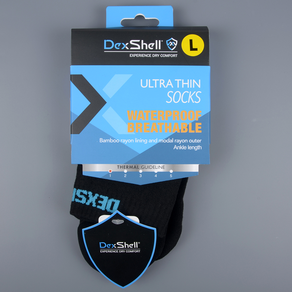 Носки водонепроницаемые Dexshell Thin Socks DS663BLK р.L (43-46)
