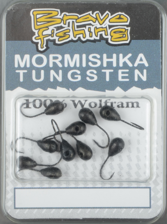 Мормышка вольфрам Bravo Fishing Капля с отверстием 2.0 мм 0.17 гр Bn
