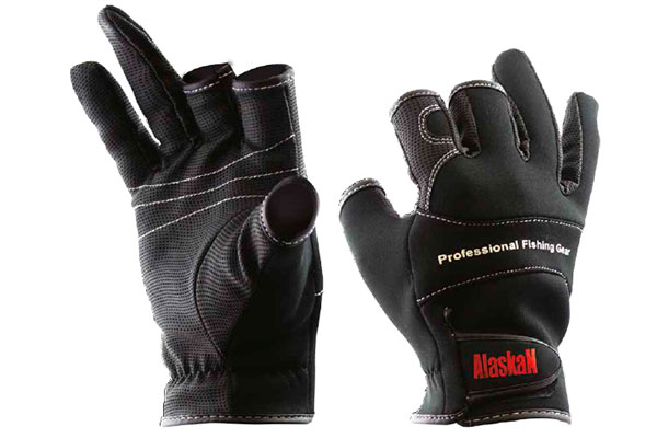 Перчатки спиннингиста Alaskan трехпалые р. L