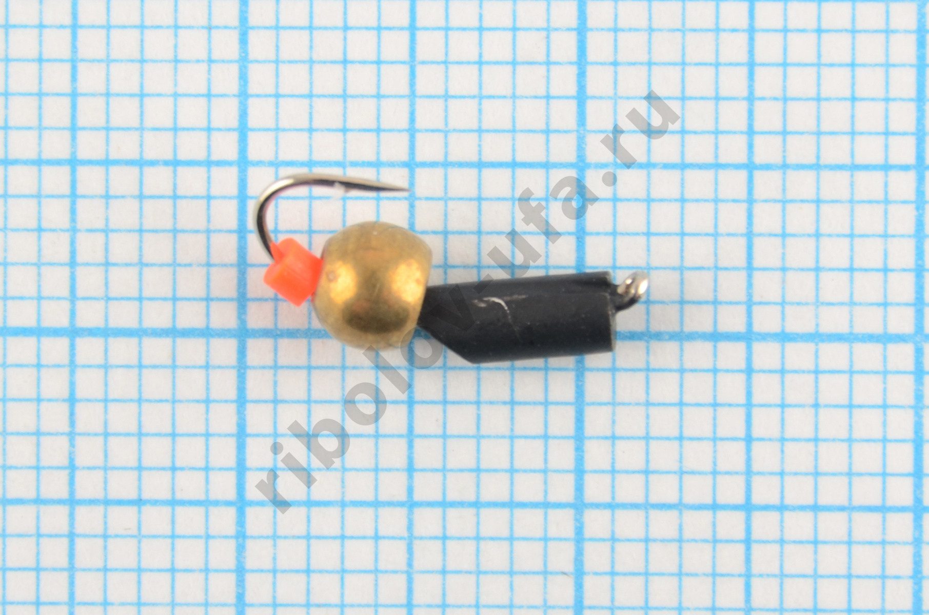 Мормышка Мир Вольфрама Столбик гвоздешарик на крючке д. 2,5 мм (латунный шар)