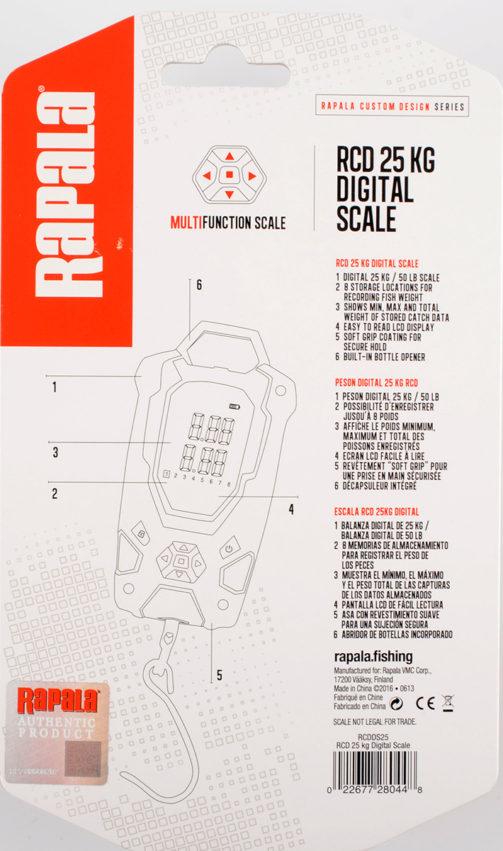 Весы цифровые Rapala RCD на 25 кг