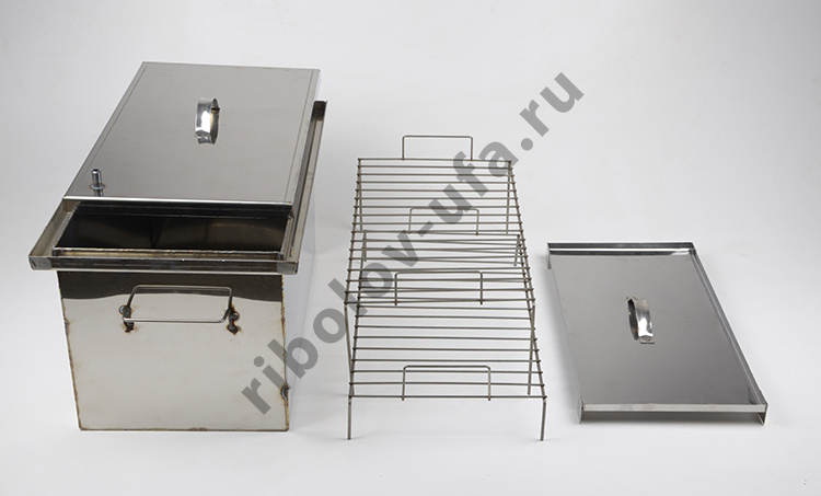 Коптильня с гидрозатвором нержавеющая (Н, 1,5мм, 450х250х250мм) Аша