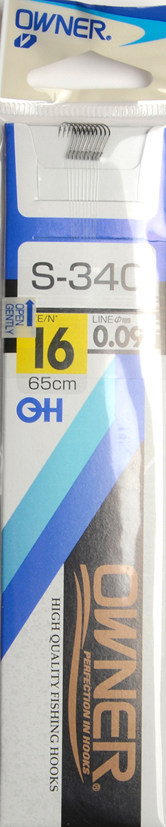 Крючок с поводком Owner S-340 №16 (50340) 0,16